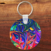 Rainbow Swirl Trippy Glow Stick Sleutelhanger (Voorkant)