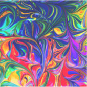 Rainbow Swirl Trippy Glow Stick Sticker (Voorkant)
