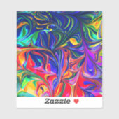Rainbow Swirl Trippy Glow Stick Sticker (Vel)