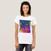 Rainbow Swirl Trippy Glow Stick T-shirt (Voorkant volledig)