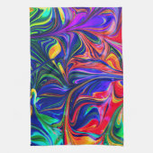 Rainbow Swirl Trippy Glow Stick Theedoek (Verticaal)
