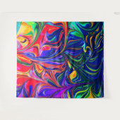 Rainbow Swirl Trippy Glow Stick Wandkleed (Voorkant (horizontaal))