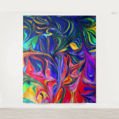 Rainbow Swirl Trippy Glow Stick Wandkleed (Voorkant)