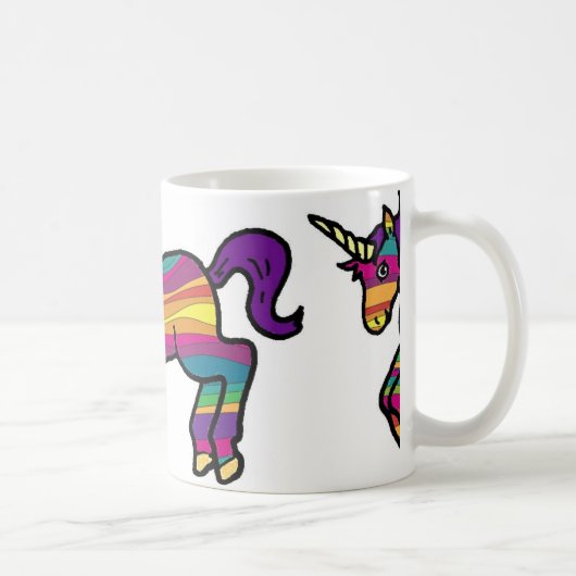Rainbow Swirl Unicorn Koffiemok (Rechts)