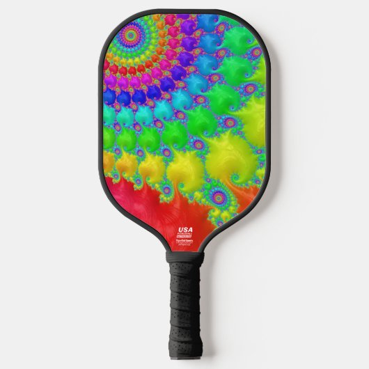 Rainbow Swirl - USA Pickle Ball goedgekeurde pedde Pickleball Paddle (Voorkant)