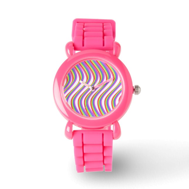 Rainbow Swirl Watch Horloge (Voorkant)