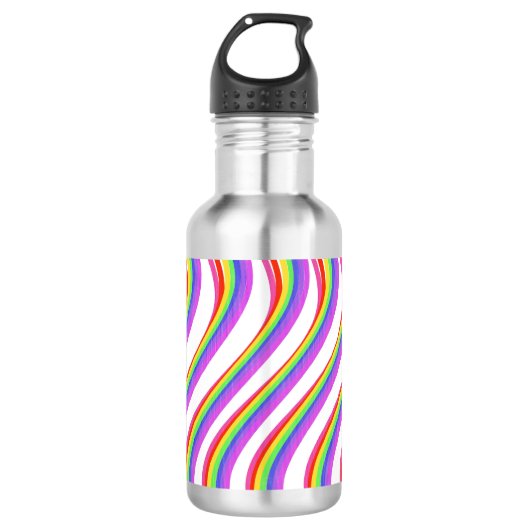 Rainbow Swirl Water Fles (Voorkant)