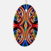 Rainbow Swirls Abstract Ornament (Rechts)
