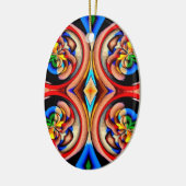 Rainbow Swirls Abstract Ornament (Links)