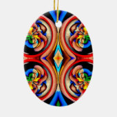 Rainbow Swirls Abstract Ornament (Achterkant)