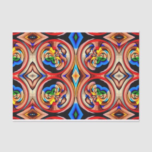 Rainbow Swirls Abstract Weefselpapier Tissuepapier (Voorkant)