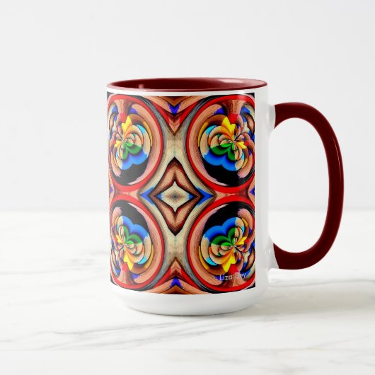 Rainbow Swirls Abstracte Mok (Rechts)