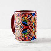 Rainbow Swirls Abstracte Mok (Voorkant links)