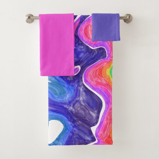 Rainbow Swirls Bath Bad Handdoek (Insitu)