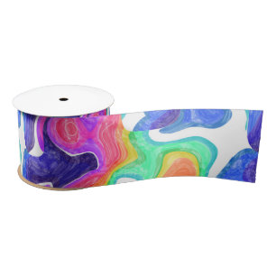 Rainbow Swirls Bath Satijnen Lint