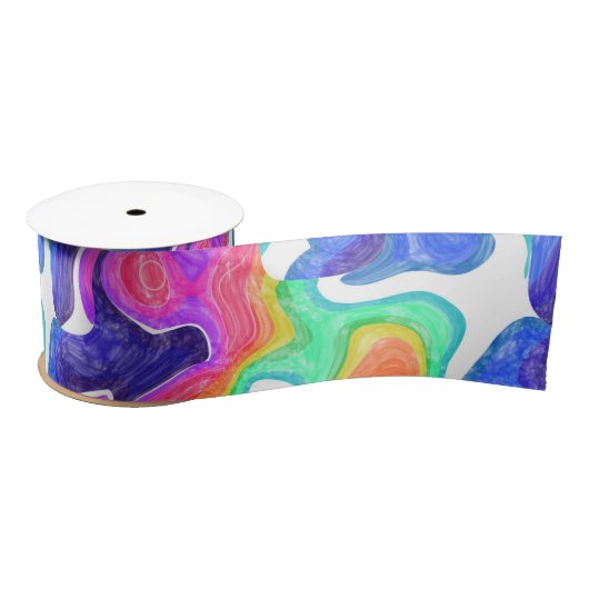 Rainbow Swirls Bath Satijnen Lint (Spoel)