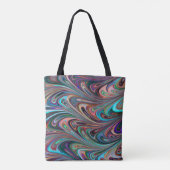 Rainbow Swirls canvas tas (Achterkant)