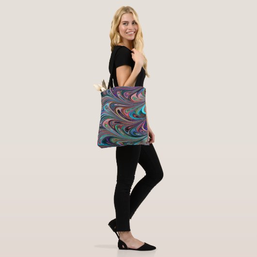 Rainbow Swirls canvas tas (Op model)