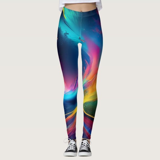 Rainbow Swirls Leggings (Voorkant)
