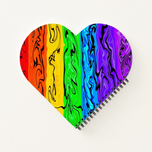 Rainbow Swirls Notitieboek (Achterkant)