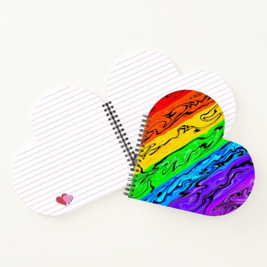 Rainbow Swirls Notitieboek (Binnen)