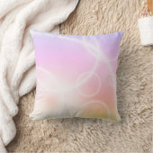 Rainbow Swirls Yellow Pink Cushion Pillow Kussen (Deken)