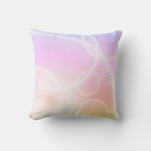 Rainbow Swirls Yellow Pink Cushion Pillow Kussen