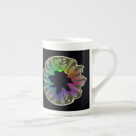 Rainbow Swish Bone China Mok