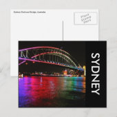 Rainbow Sydney Bridge Briefkaart (Voorkant / Achterkant)