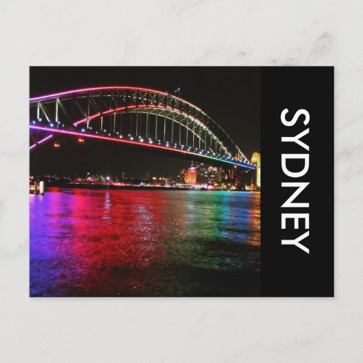 Rainbow Sydney Bridge Briefkaart (Voorkant)