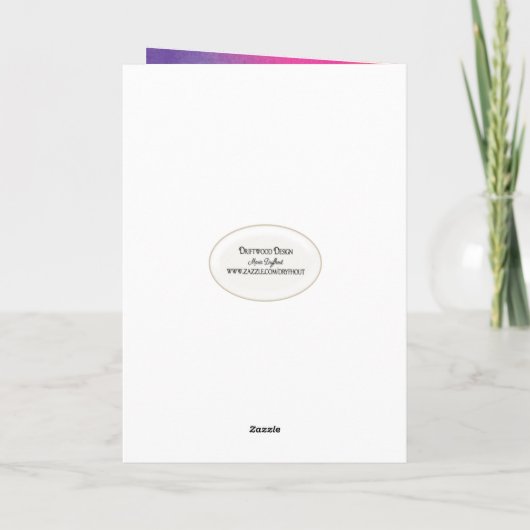 Rainbow Sympathia Golden Retriever Loss of Pet Kaart (Achterkant)