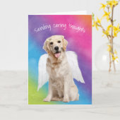 Rainbow Sympathia Golden Retriever Loss of Pet Kaart (Gele Bloem)