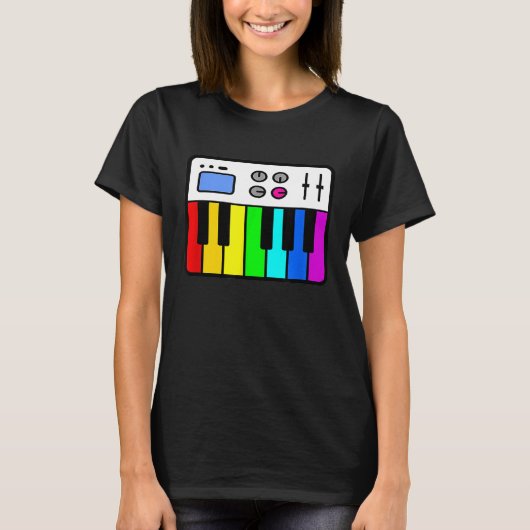 Rainbow Synth Piano T-shirt (Voorkant)
