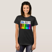 Rainbow Synth Piano T-shirt (Voorkant volledig)
