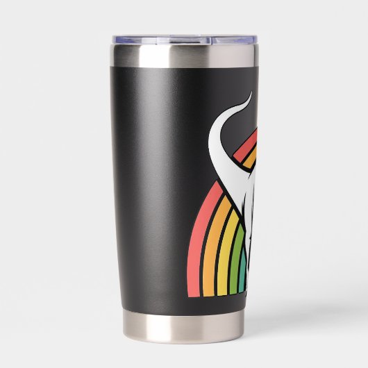 Rainbow T Rex Geïsoleerde Drinkbeker (Voorkant)