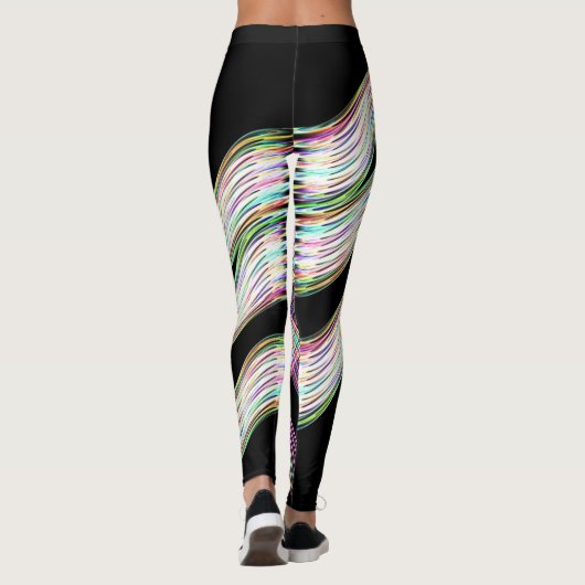 Rainbow Taffy Snoep Twee Leggings (Achterkant)