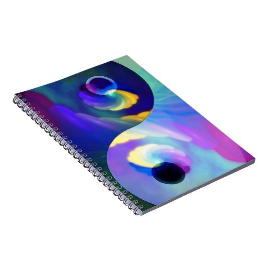Rainbow Taijitu Yin Yang Notitieboek (Rechterzijde)