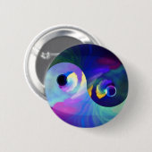 Rainbow Taijitu Yin Yang Ronde Button 5,7 Cm (Voorkant /achterkant)