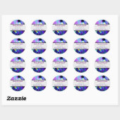 Rainbow Taijitu Yin Yang Ronde Sticker (Vel)