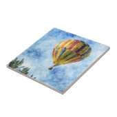 Rainbow Takeoff: Luchtballon in het vliegtuig Tegeltje (Zijkant)