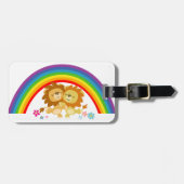 Rainbow Tango-Cute Cartoon Lions Bagagelabel (Voorkant horizontaal)
