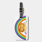 Rainbow Tango-Cute Cartoon Lions Bagagelabel (Voorkant verticaal)