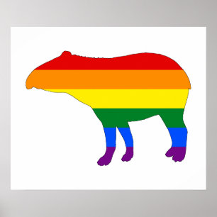 Rainbow Tapir Poster