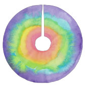 Rainbow Target Tree Skirt Kerstboom Rok (Voorkant)