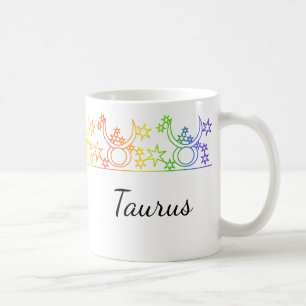 Rainbow Taurus sterrenbeeld Gepersonaliseerde mok
