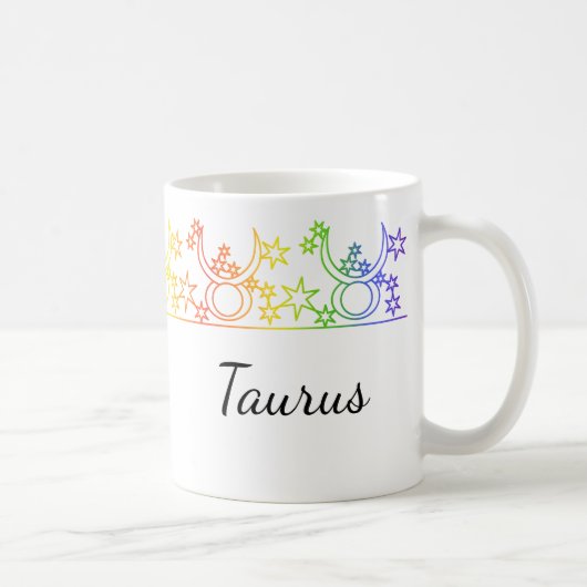 Rainbow Taurus sterrenbeeld Gepersonaliseerde mok (Rechts)