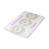 Rainbow Tea Party Bathroom Bath Mat (Gekanteld)