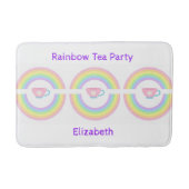 Rainbow Tea Party Bathroom Bath Mat (Voorkant)
