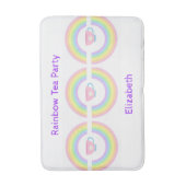 Rainbow Tea Party Bathroom Bath Mat (Voorkant Verticaal)