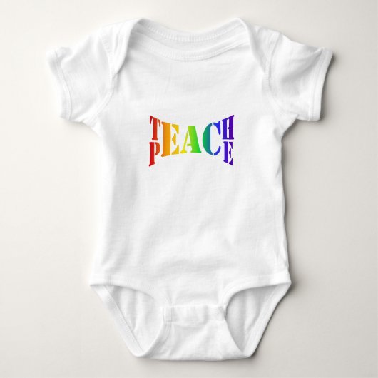 Rainbow Teach Peace Romper (Voorkant)